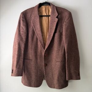 Egon Von Furstenberg J.G. Hook Blazer Mens 42R Brown Wool Tweed Sportcoat